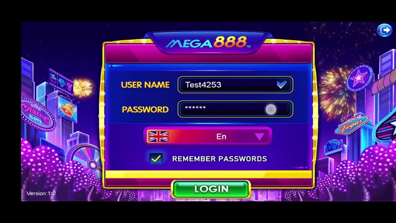 mega888 demo log in
